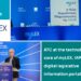 Speaker at the official myLEX launch event at AADE, with myLEX branding and the ATC press release headline